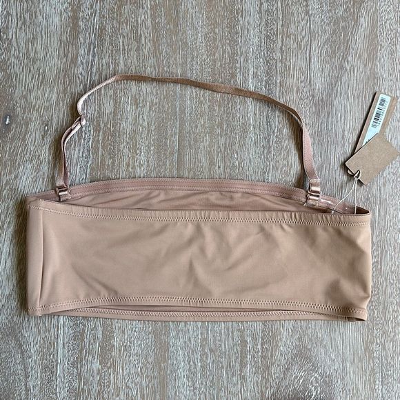 SKIMS Signature Swim Bandeau Bikini Top & Mid Waist Bottom Orche Bottom Size S - Picture 3 of 8